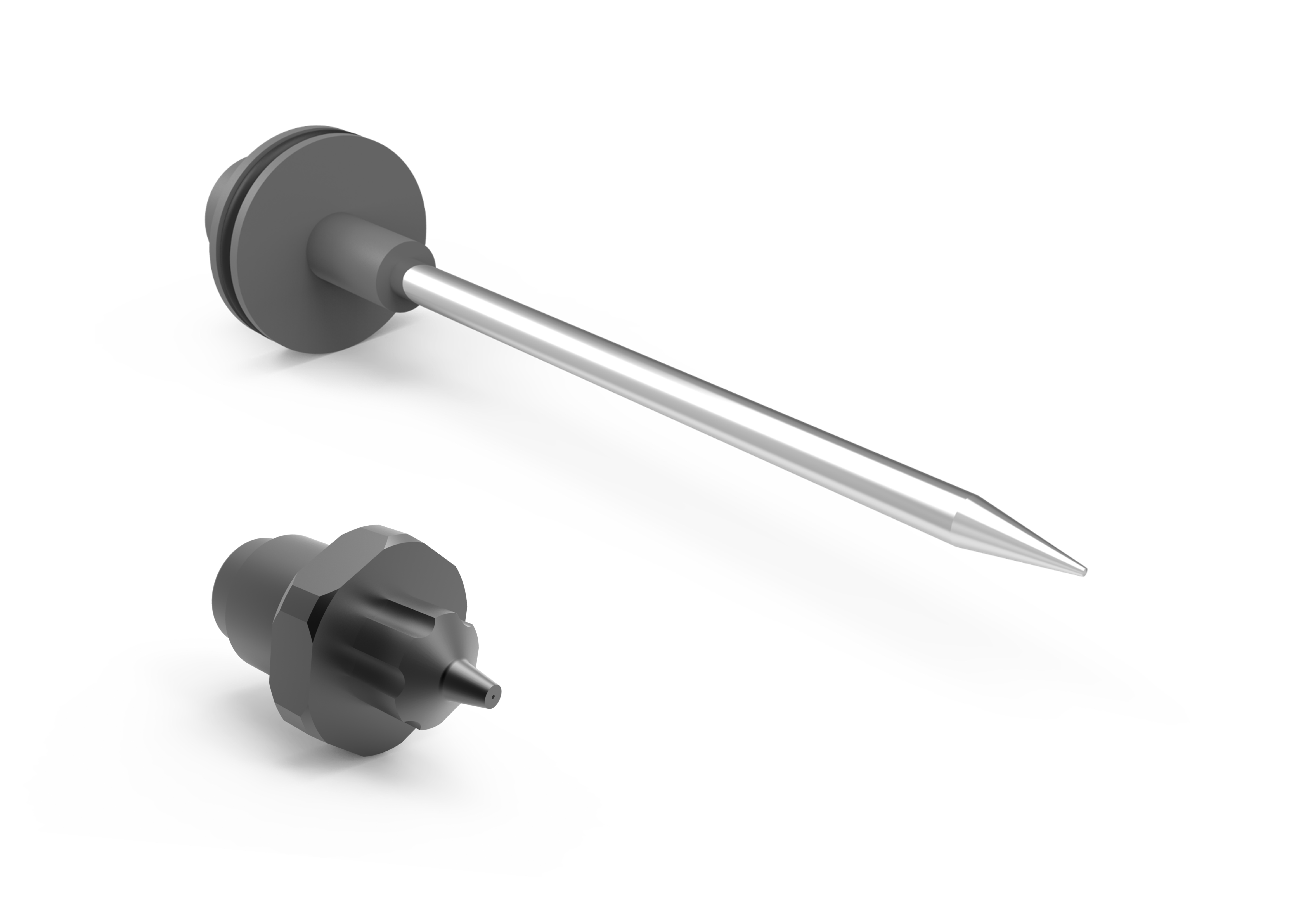 Nozzle-needle package - spraying DNS